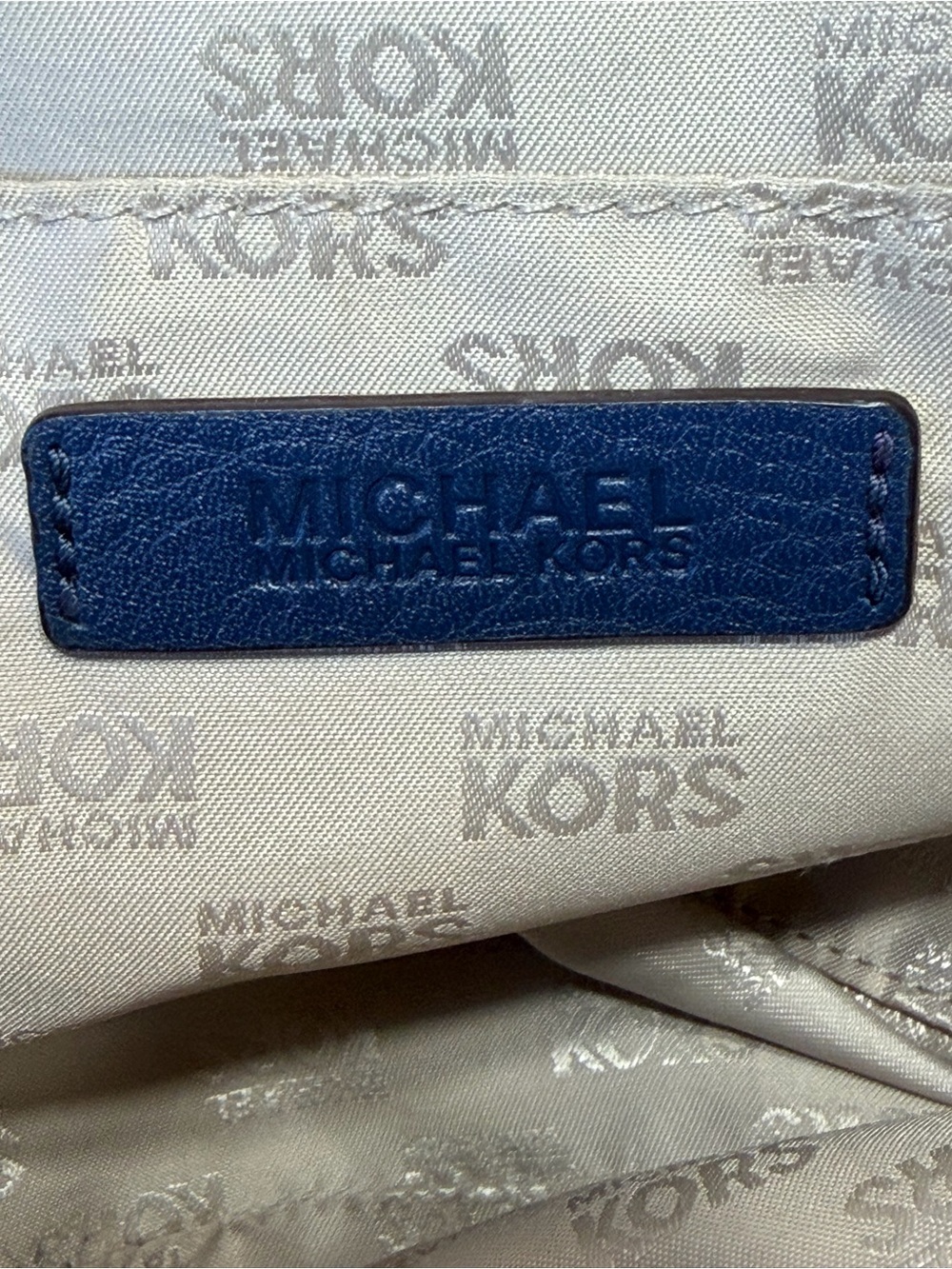 Michael Michael Kors Classic Vintage Navy Leather Satchel Crossbody Bag - Picture 3 of 17